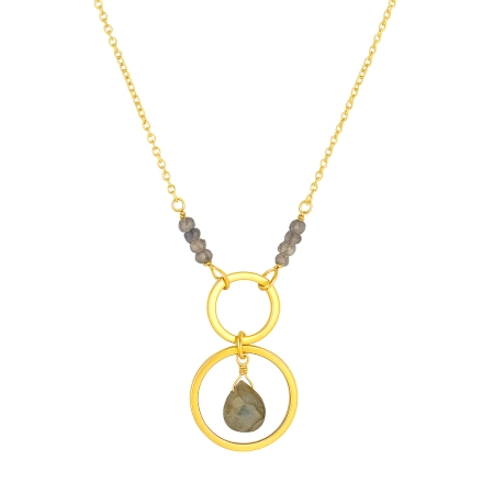 Labradorite gemstone pendant necklace for women, Handmade jewelry